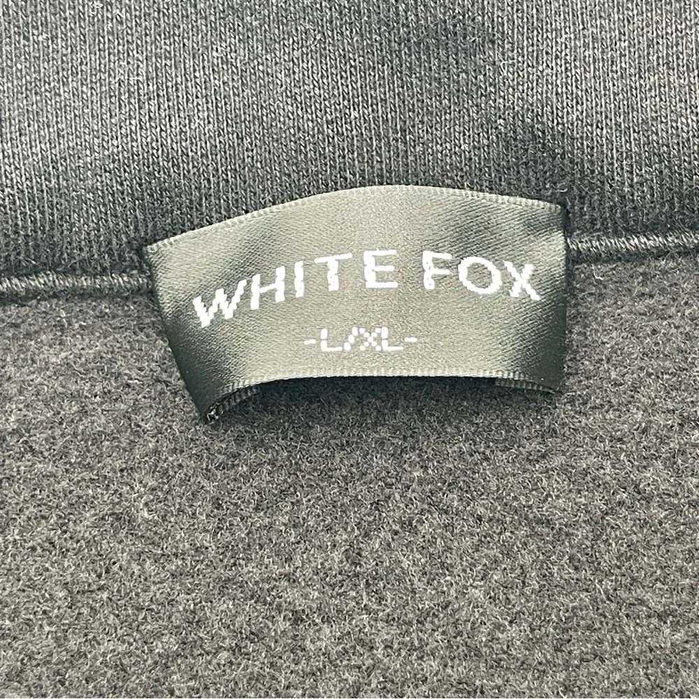 White Fox Boutique Project 5 1/4 Zip Black Sweatshirt Size L/XL Pullover Casual - Picture 7 of 11